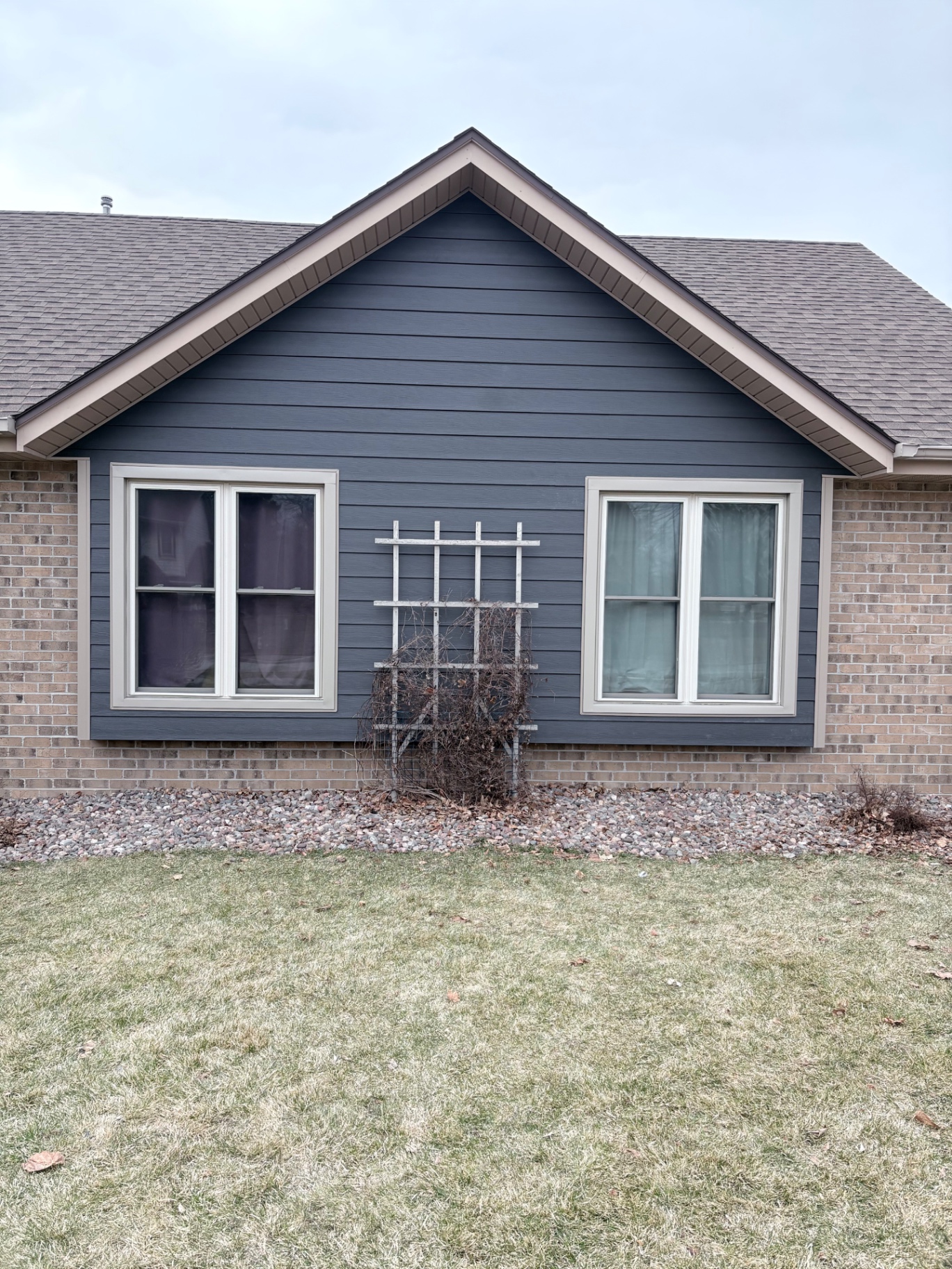 Navy Lap Siding Refresh